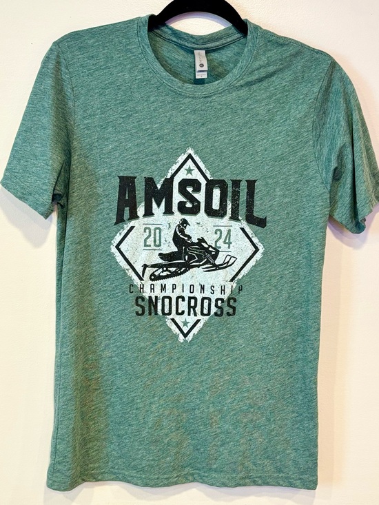 Amsoil Other - AMSOIL Championship Snocross Graphic Tee Shirt Heather Green Unisex Small